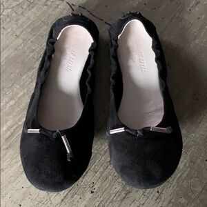 Laurent EFFEL Black Suede Ballet Flats